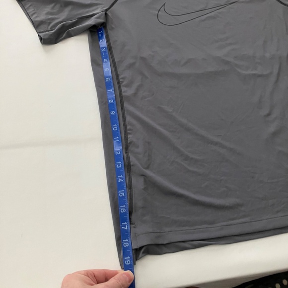 Men's Nike Pro Dri-FIT Slim Fit Tee Men's Training Size XL Charcoal Grey NEW - Picture 6 of 14